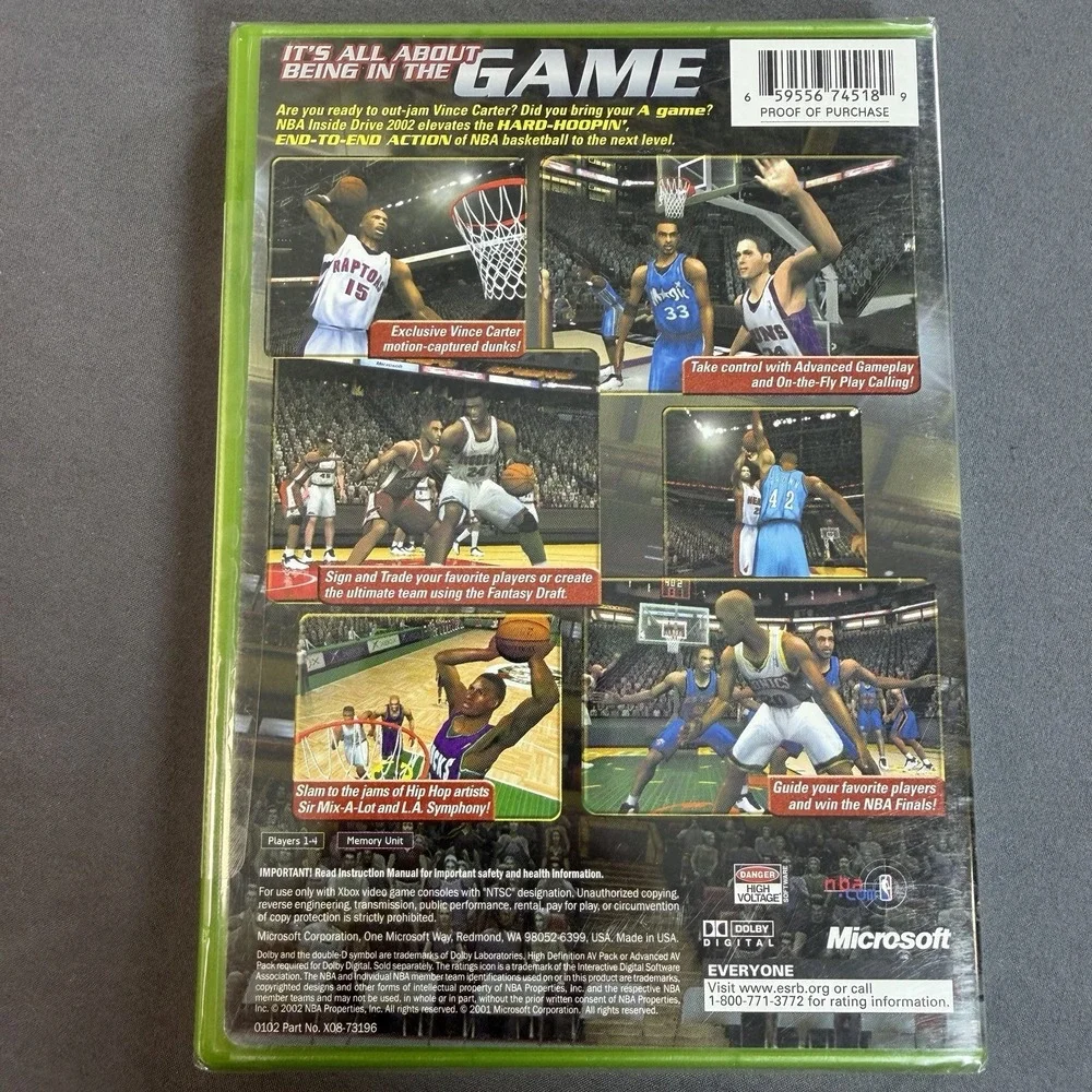 NBA Inside Drive 2002 (Microsoft Xbox, 2002) - Brand‎ New Factory Sealed